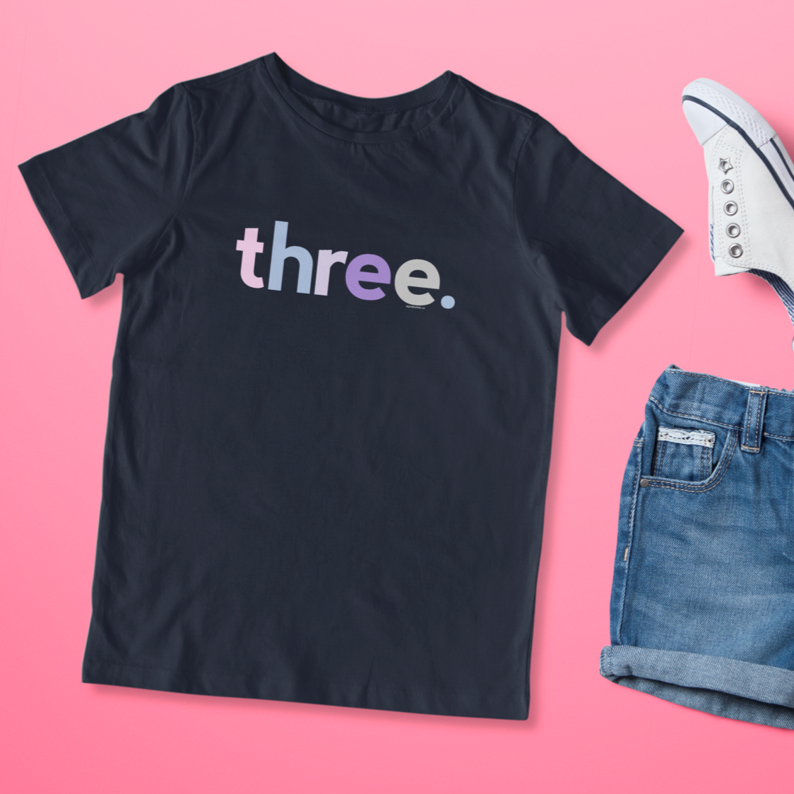 Girls 3rd Birthday Shirt Three - Original
