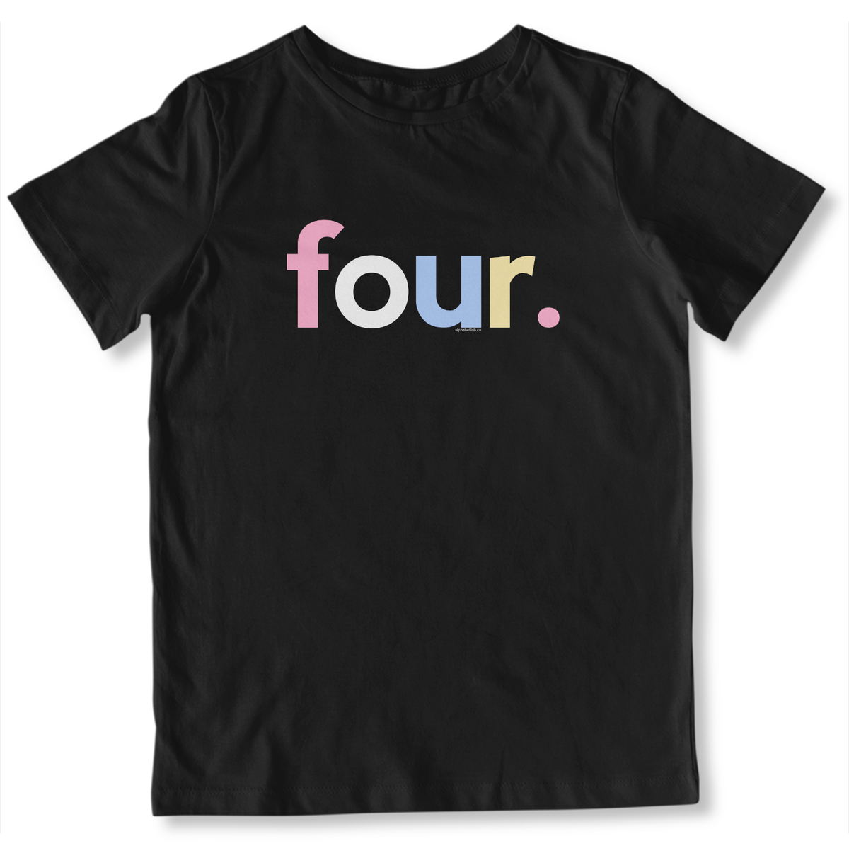 Girls 4th Birthday Shirt Four - Alternative