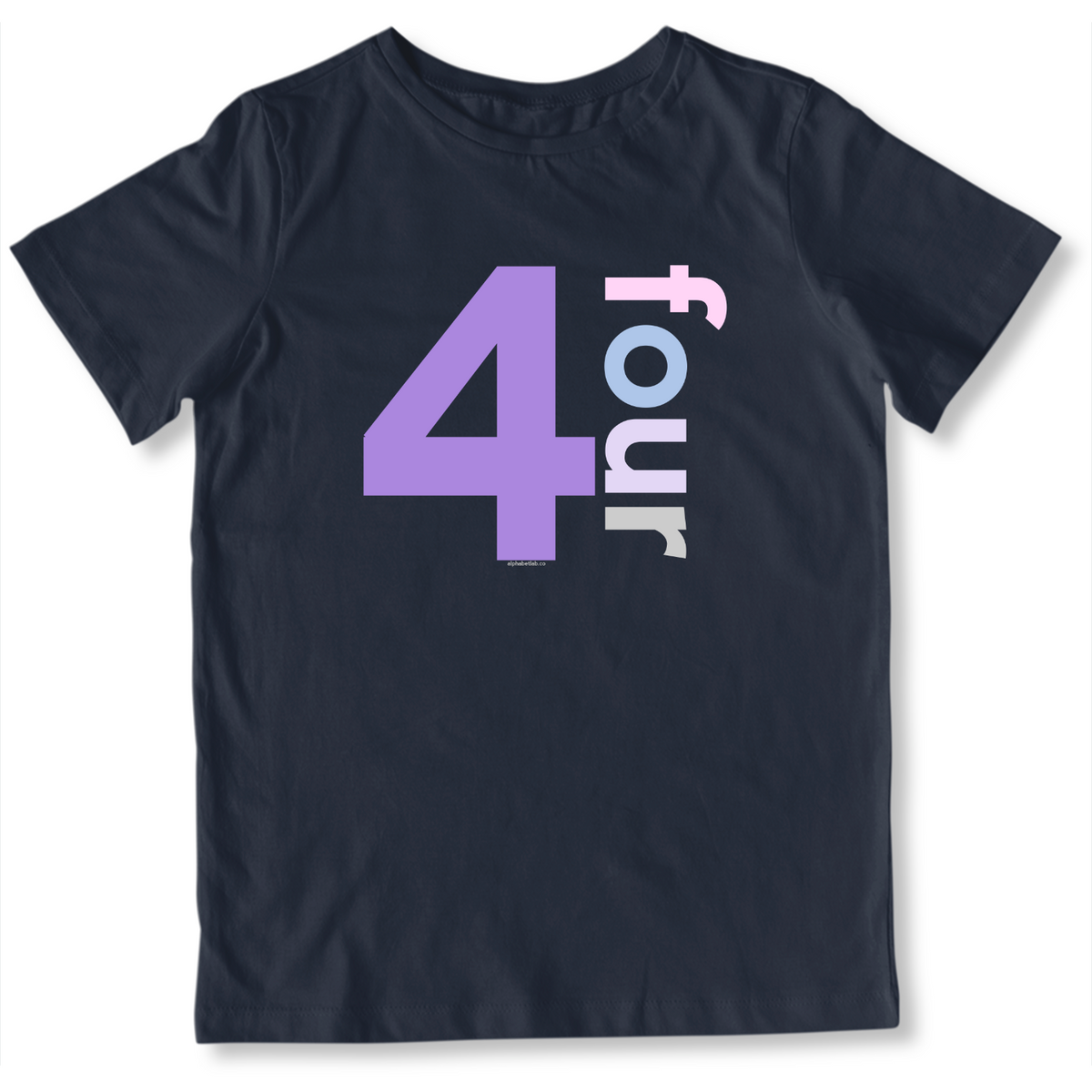 Girls 4th Birthday Shirt Four - Number