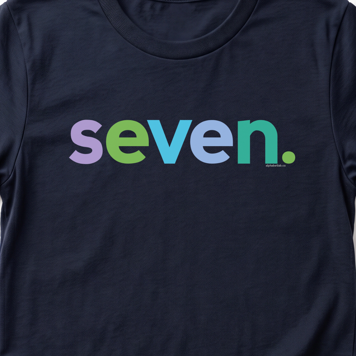 Girls 7th Birthday Shirt Seven - Alternative