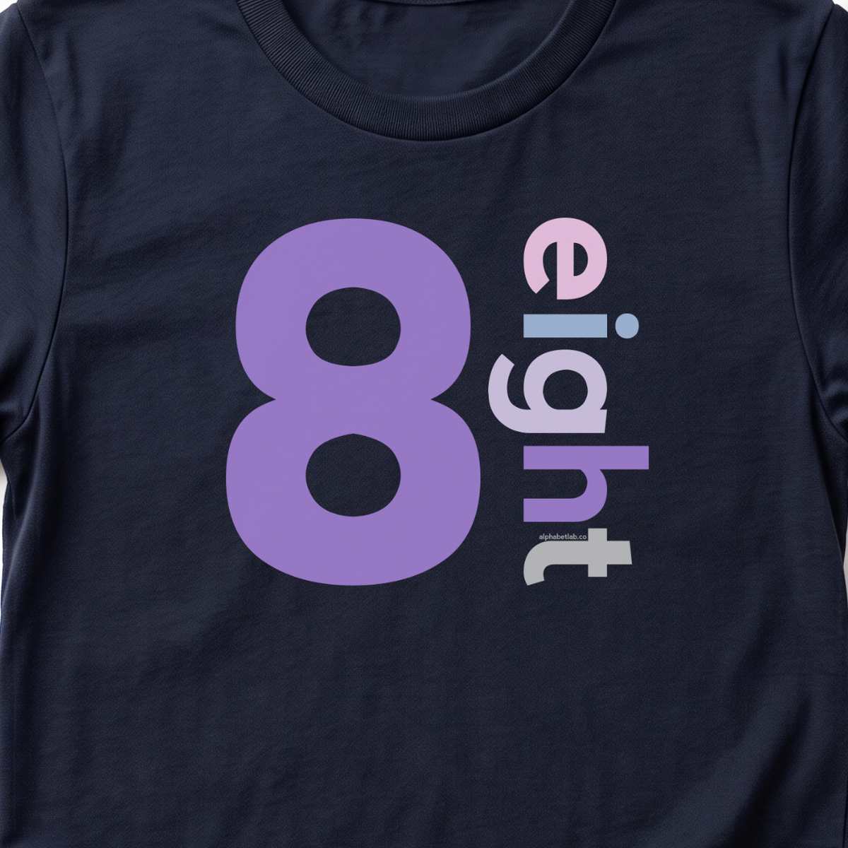 Girls 8th Birthday Shirt - Number