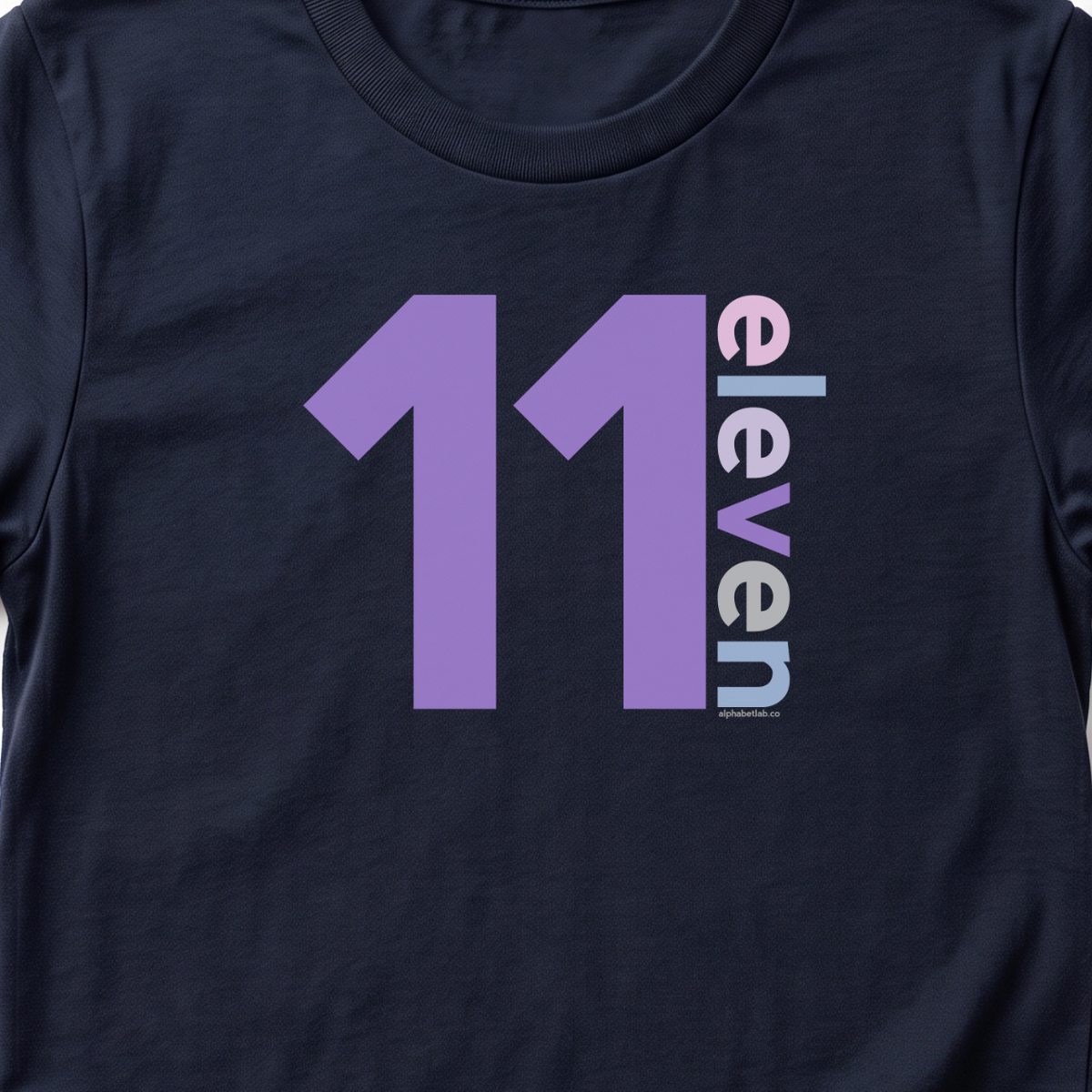 Girls 11th Birthday Shirt Eleven - Number