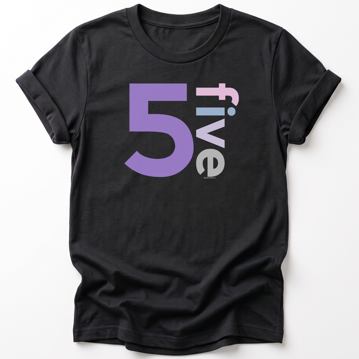 Girls 5th Birthday Shirt Five - Number