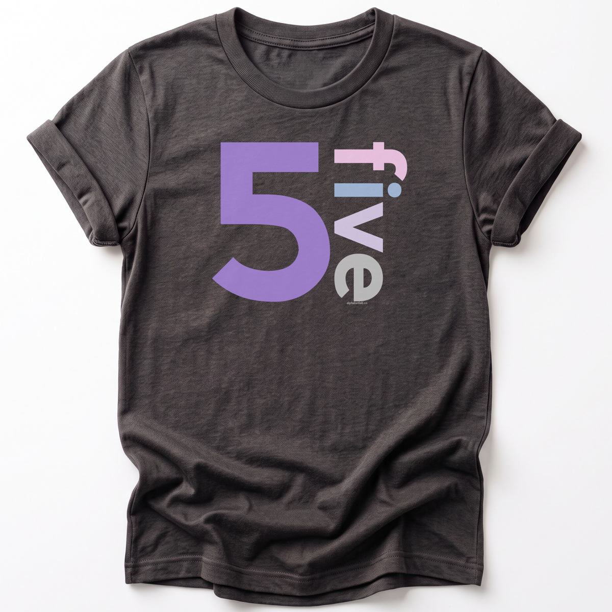 Girls 5th Birthday Shirt Five - Number