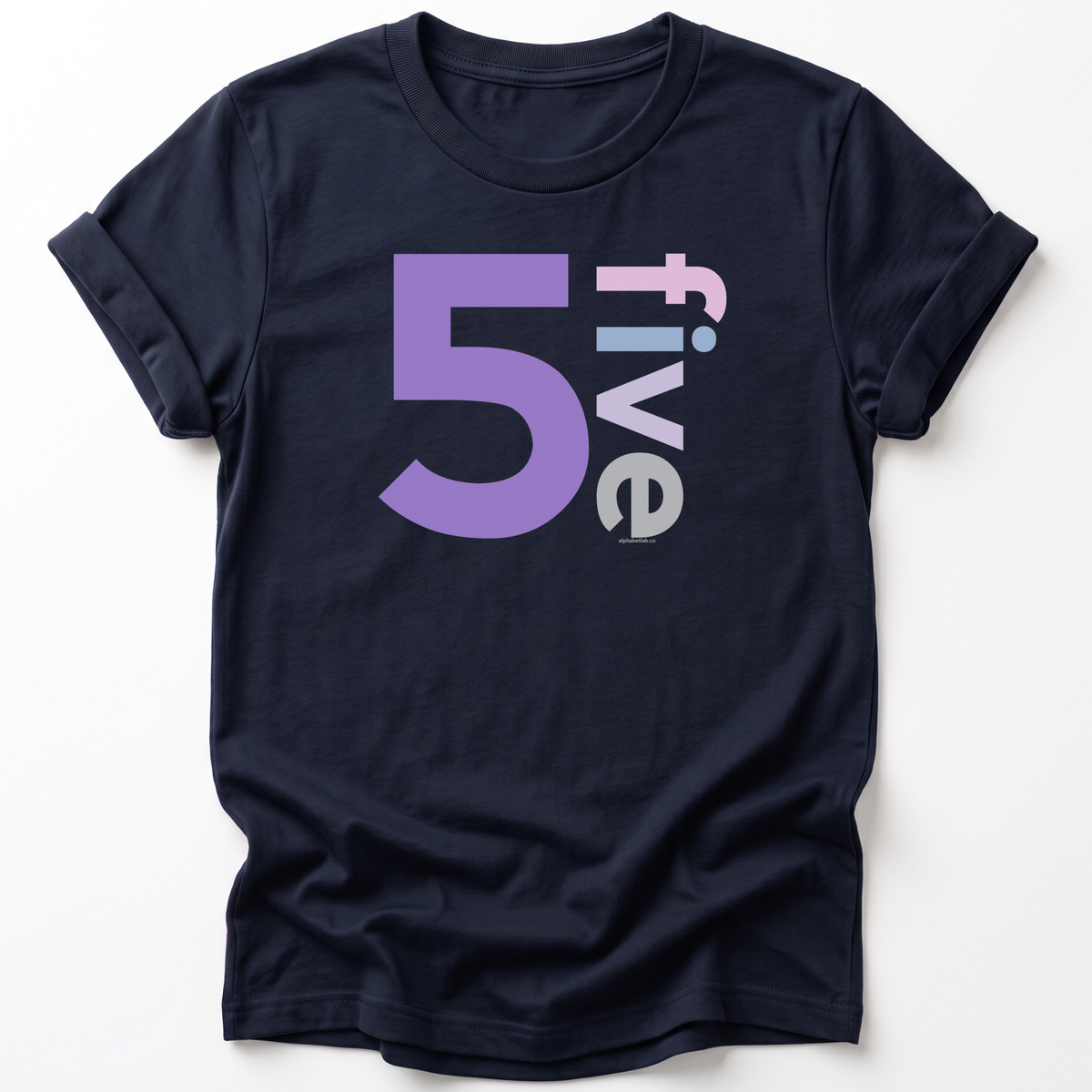 Girls 5th Birthday Shirt Five - Number