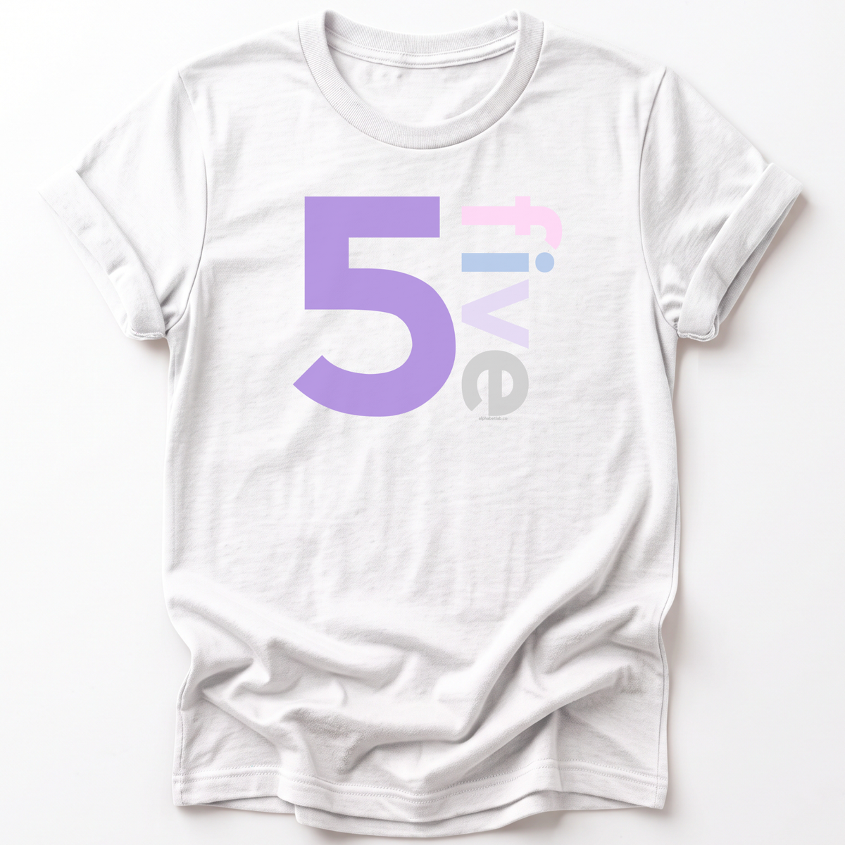 Girls 5th Birthday Shirt Five - Number