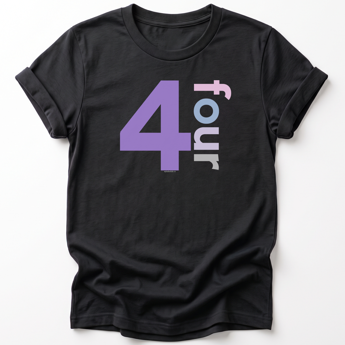 Girls 4th Birthday Shirt Four - Number