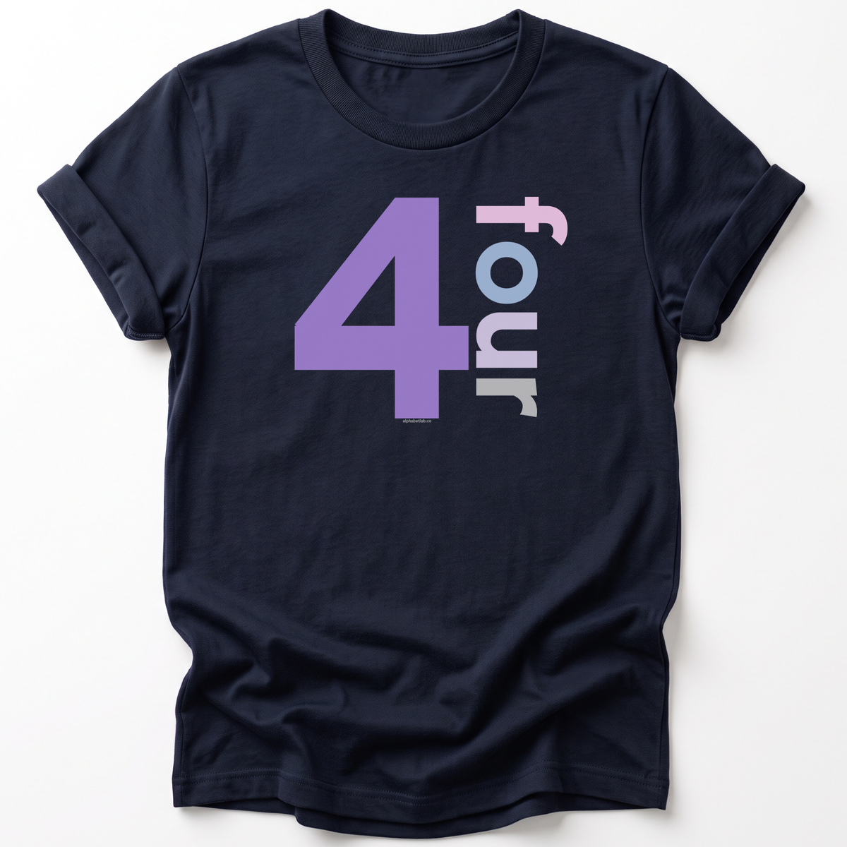 Girls 4th Birthday Shirt Four - Number