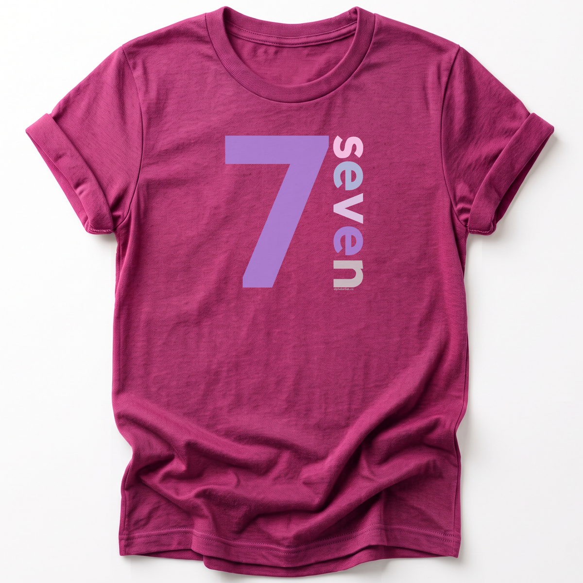 Girls 7th Birthday Shirt Seven - Number
