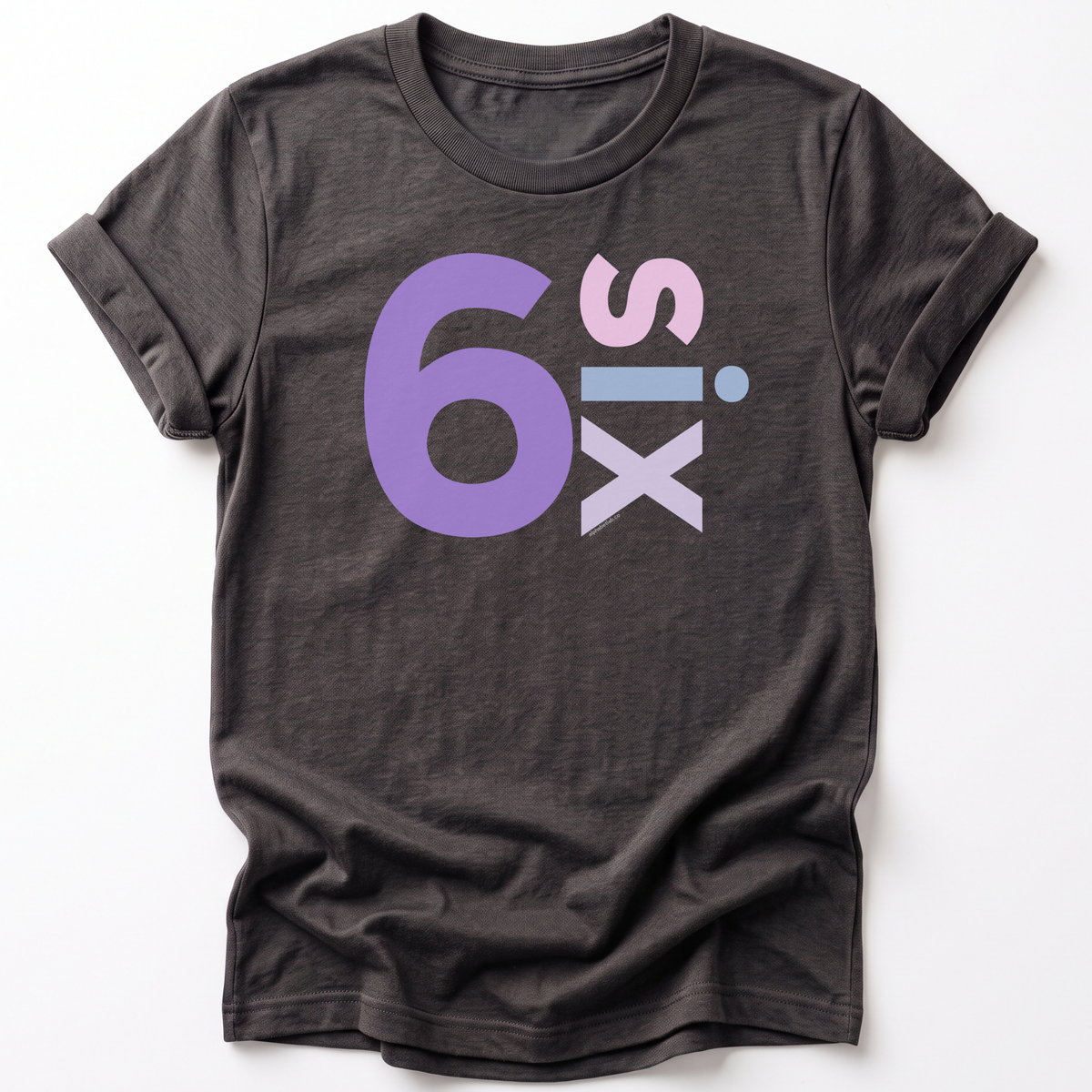Girls 6th Birthday Shirt Six - Number