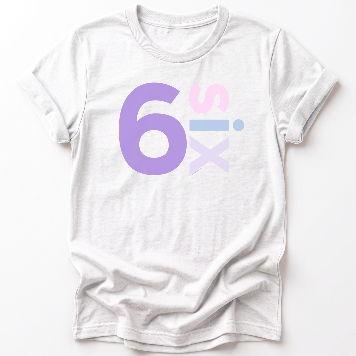 Girls 6th Birthday Shirt Six - Number