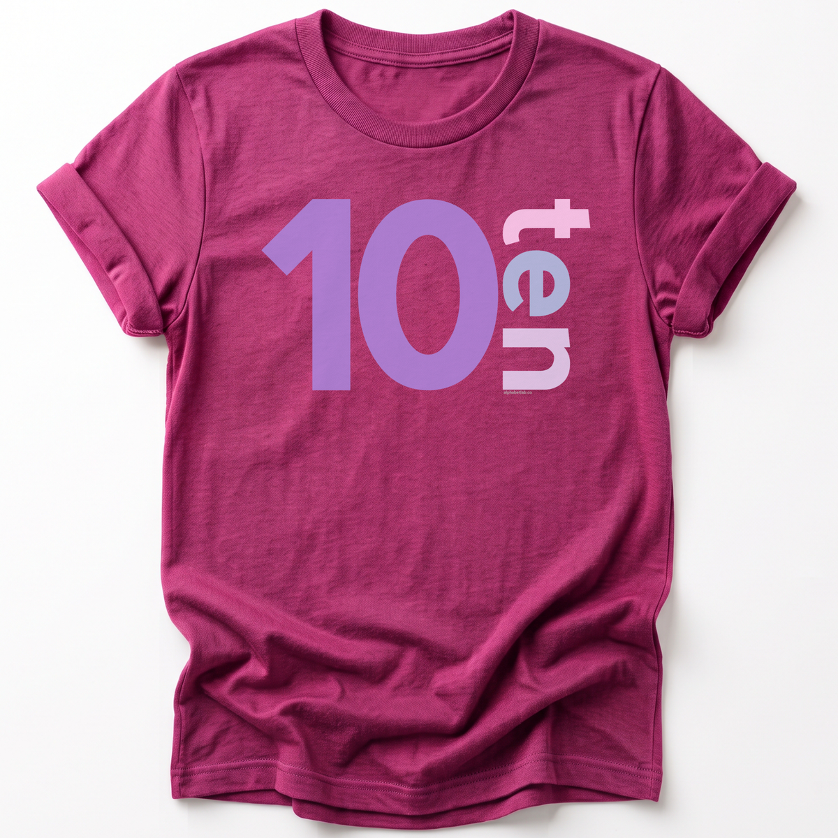 Girls 10th Birthday Shirt Ten - Number