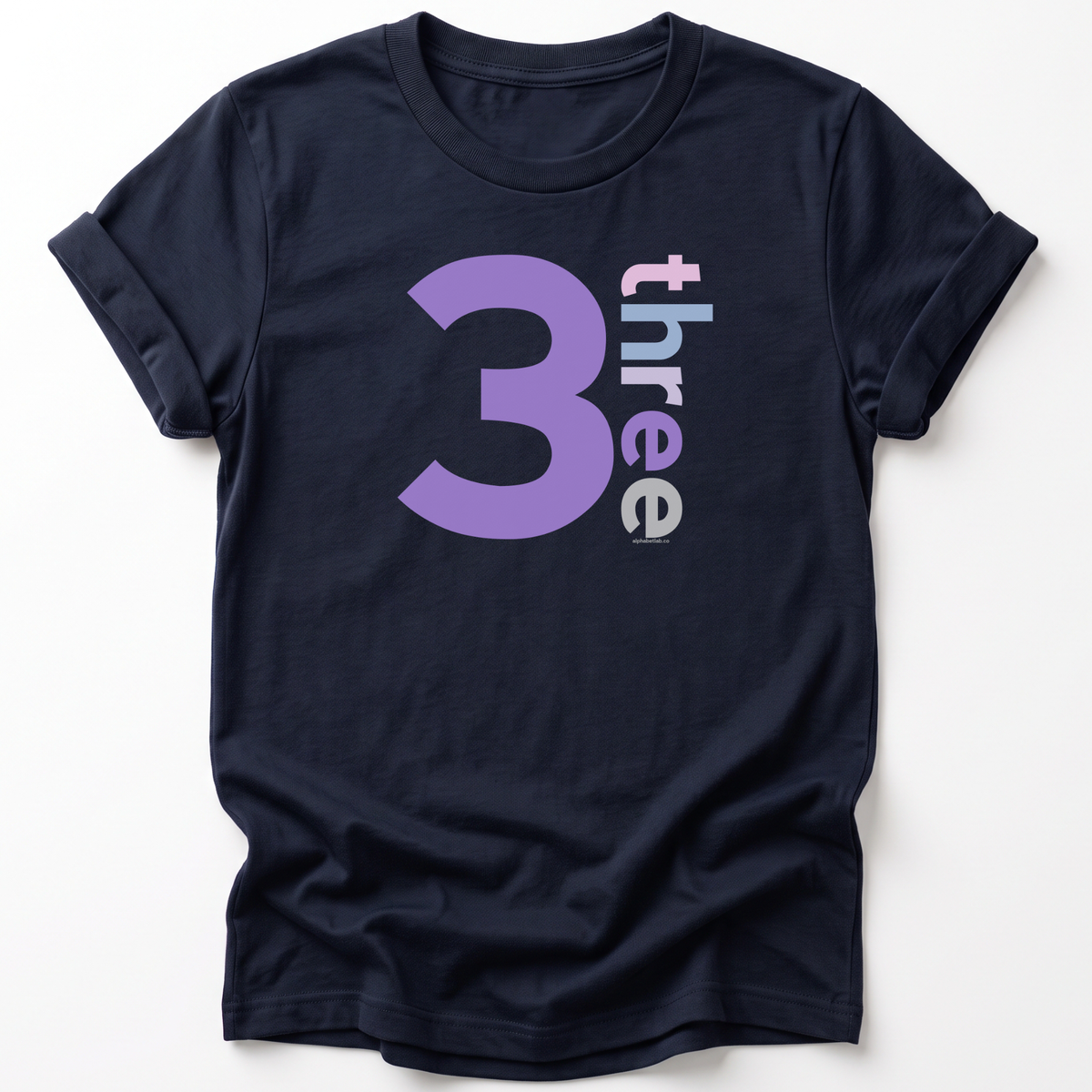 Girls 3rd Birthday Shirt Three - Number