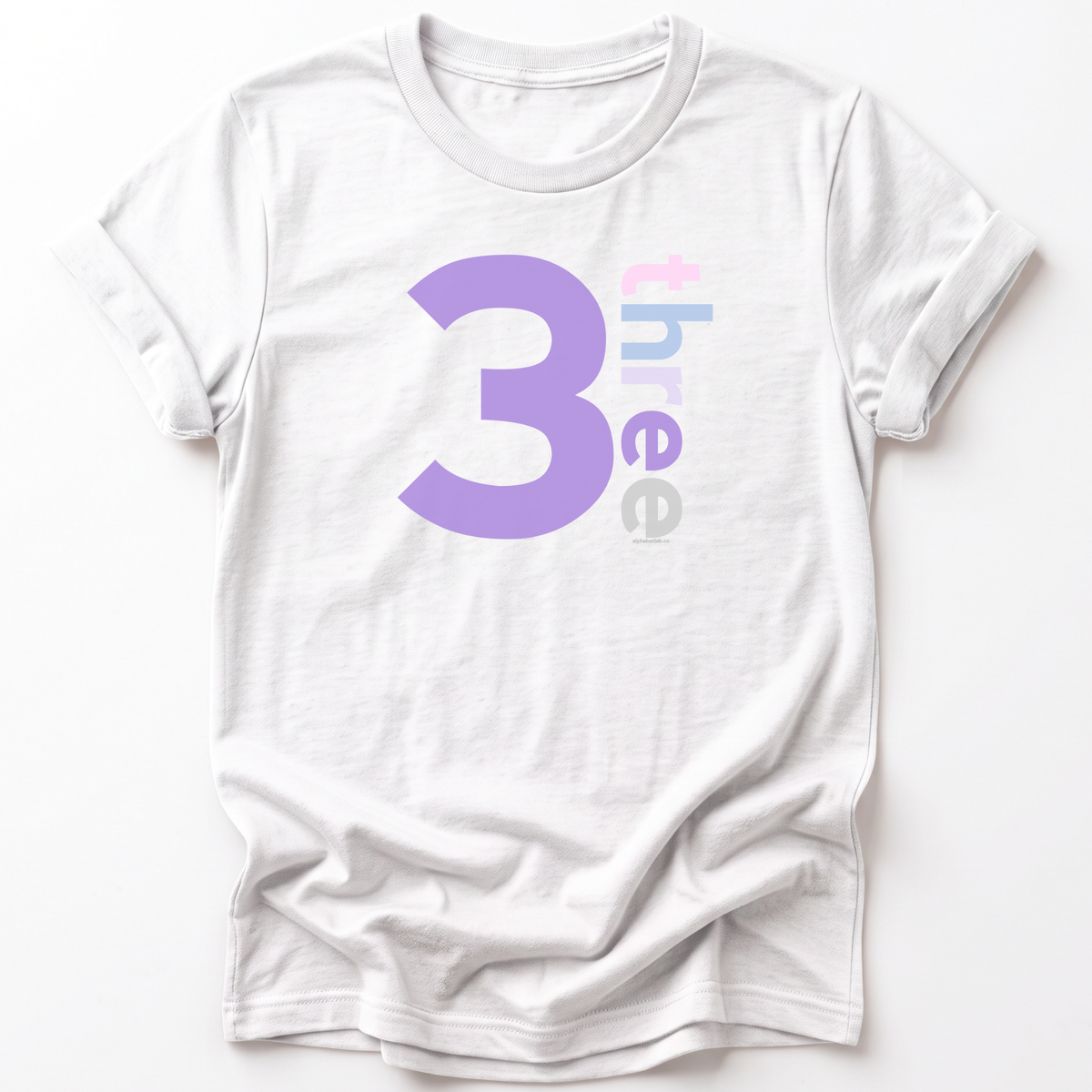 Girls 3rd Birthday Shirt Three - Number
