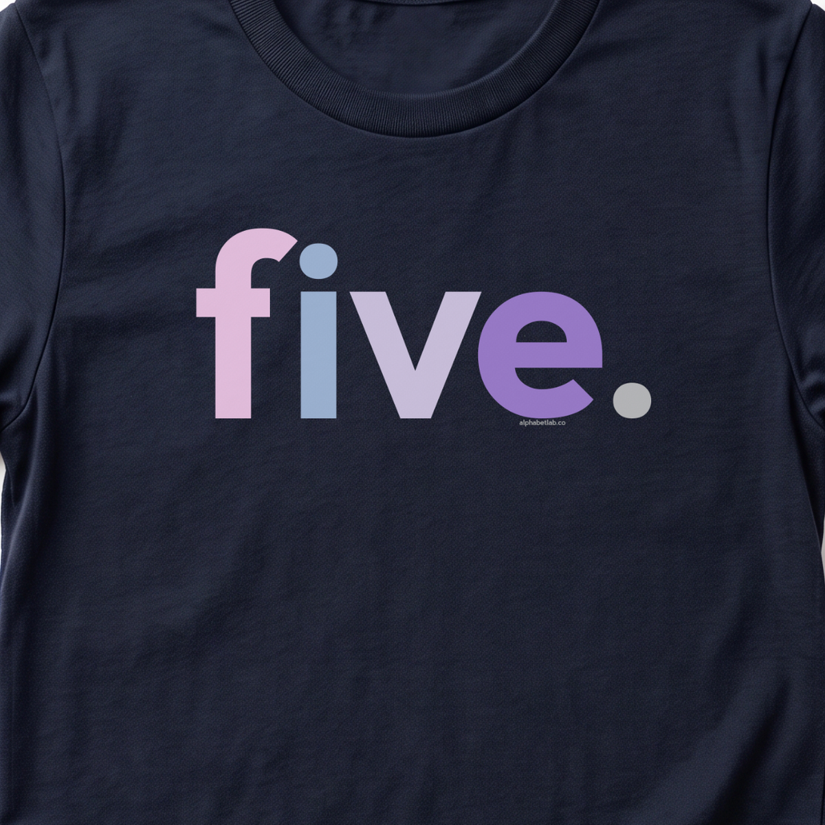 Girls 5th Birthday Shirt Five - Original