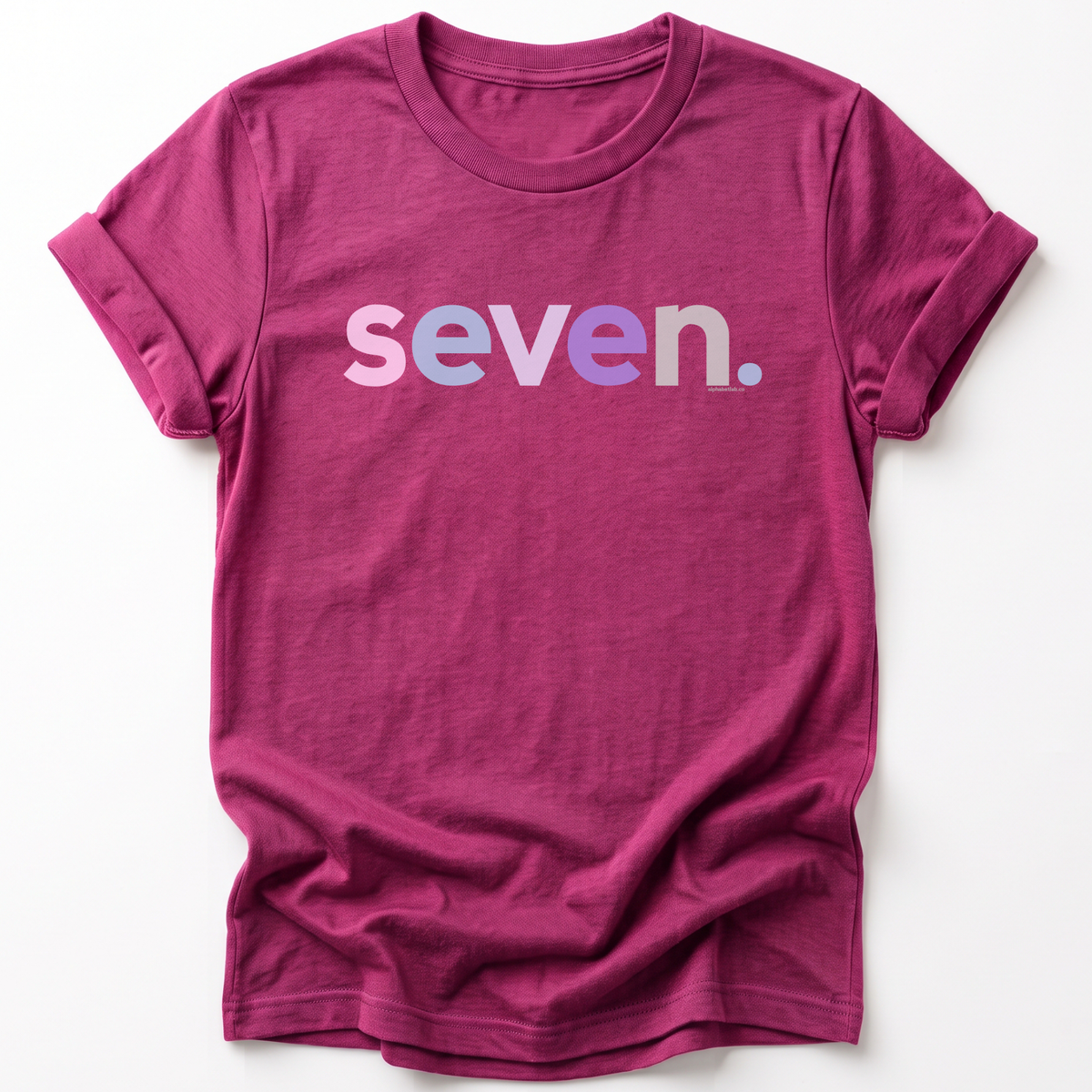 Girls 7th Birthday Shirt Seven - Original