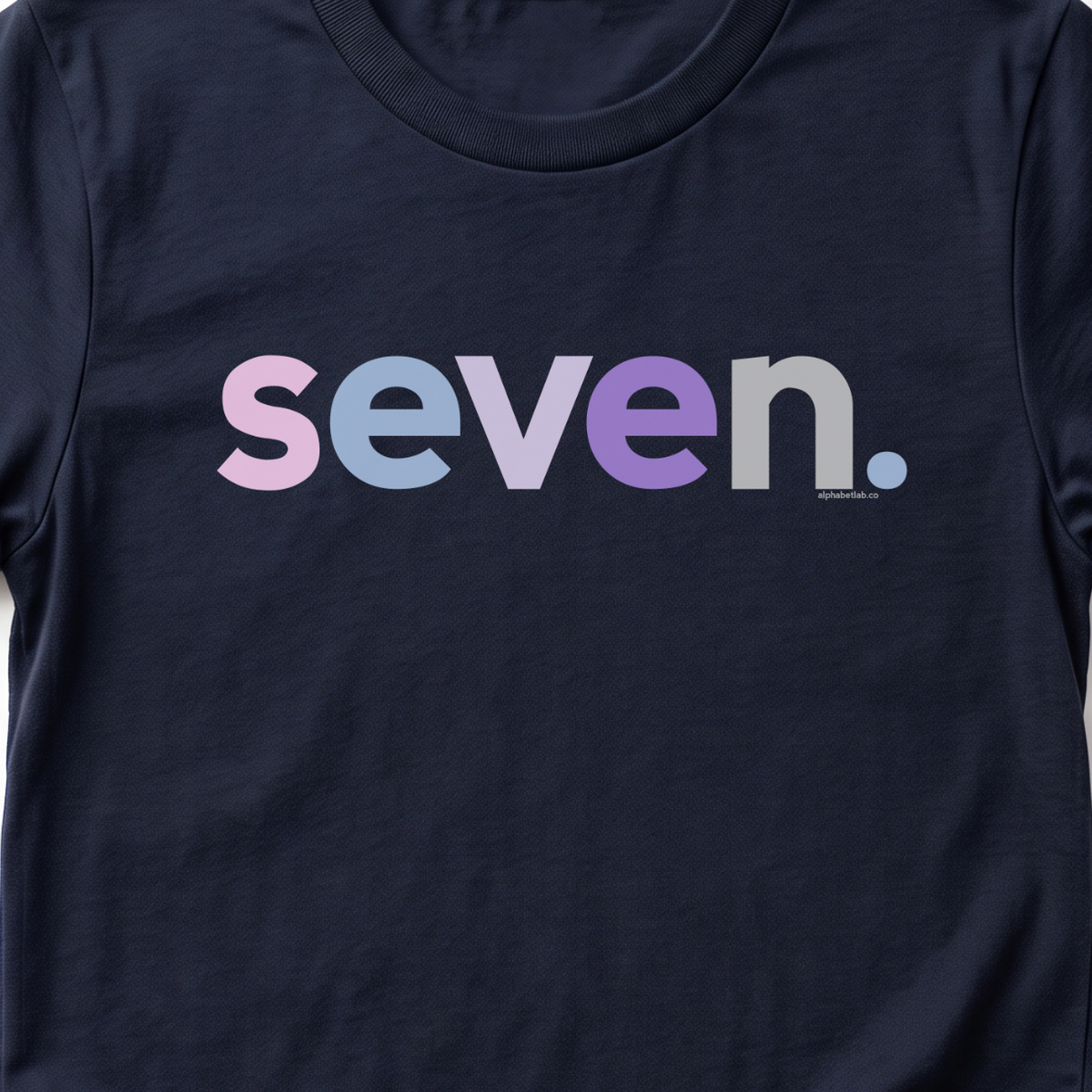 Girls 7th Birthday Shirt Seven - Original