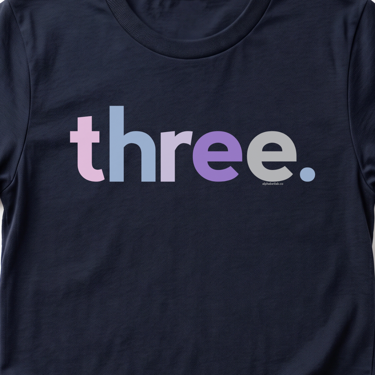 Girls 3rd Birthday Shirt Three - Original