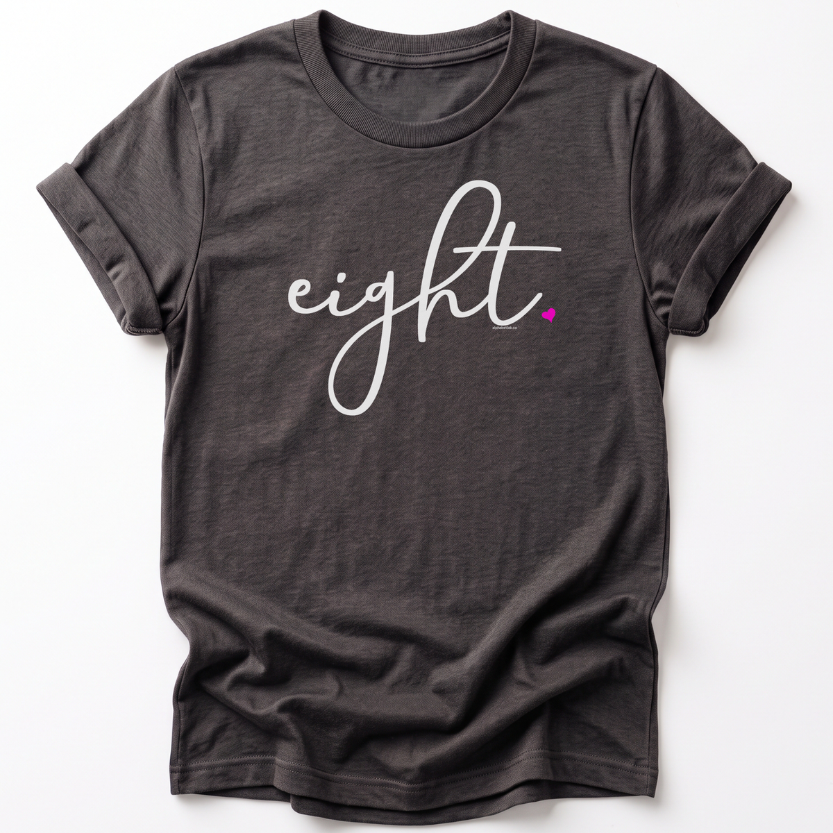 Girls 8th Birthday Shirt Eight - Fine Script