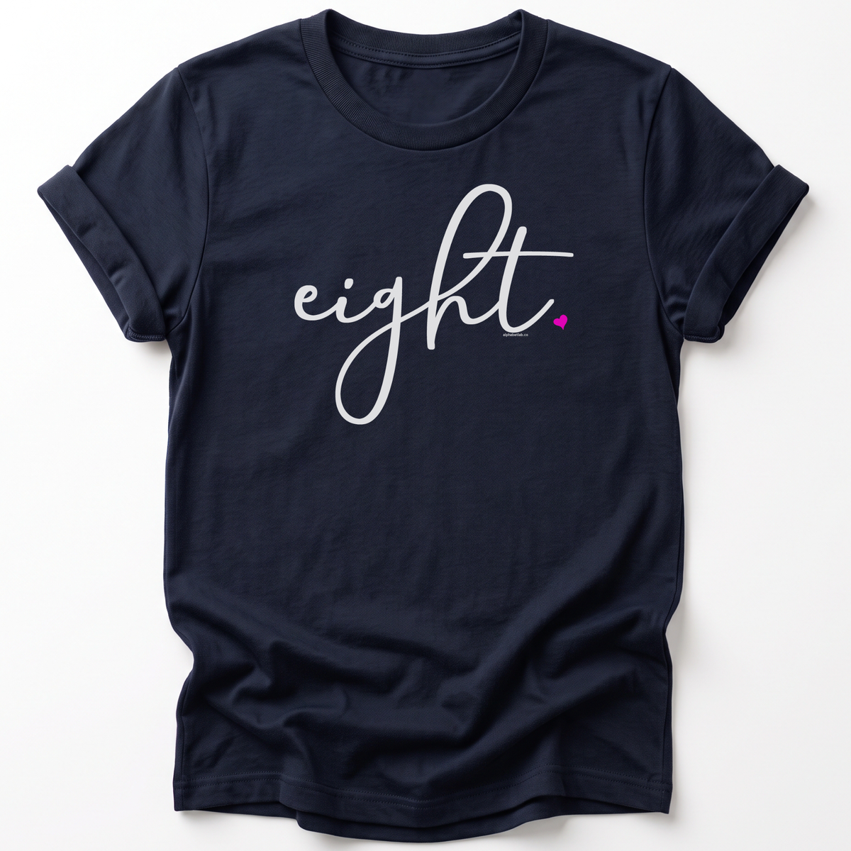 Girls 8th Birthday Shirt Eight - Fine Script