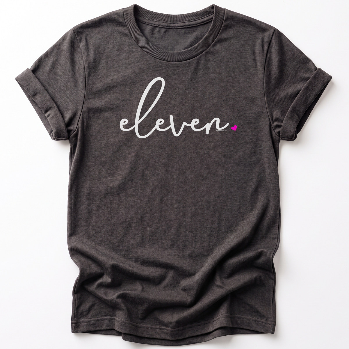 Girls 11th Birthday Shirt Eleven - Fine Script
