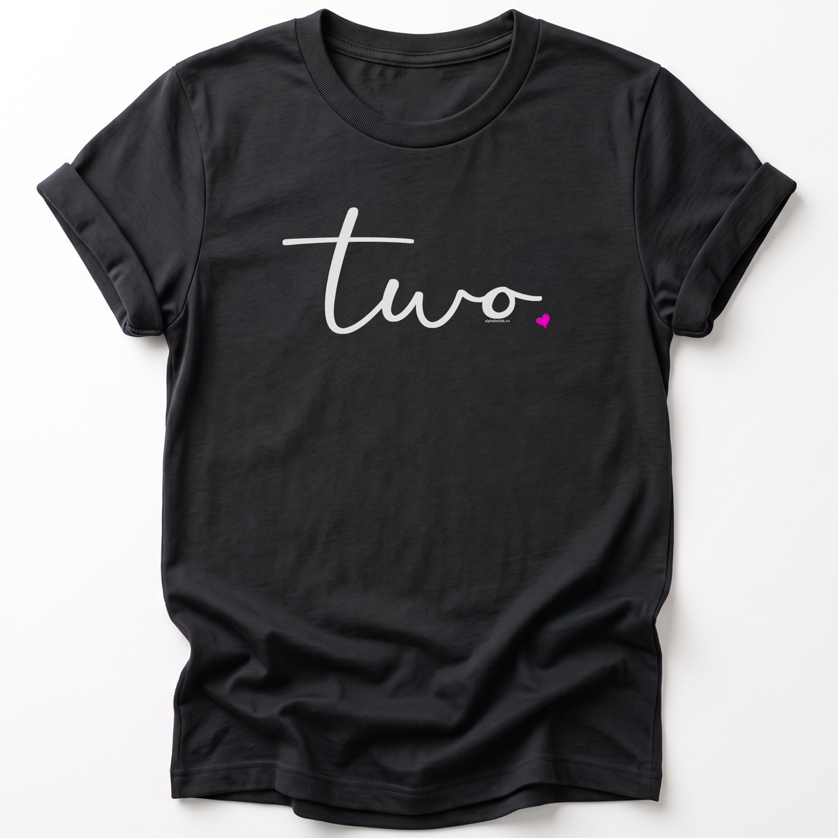 Girls 2nd Birthday Shirt Two - Fine Script