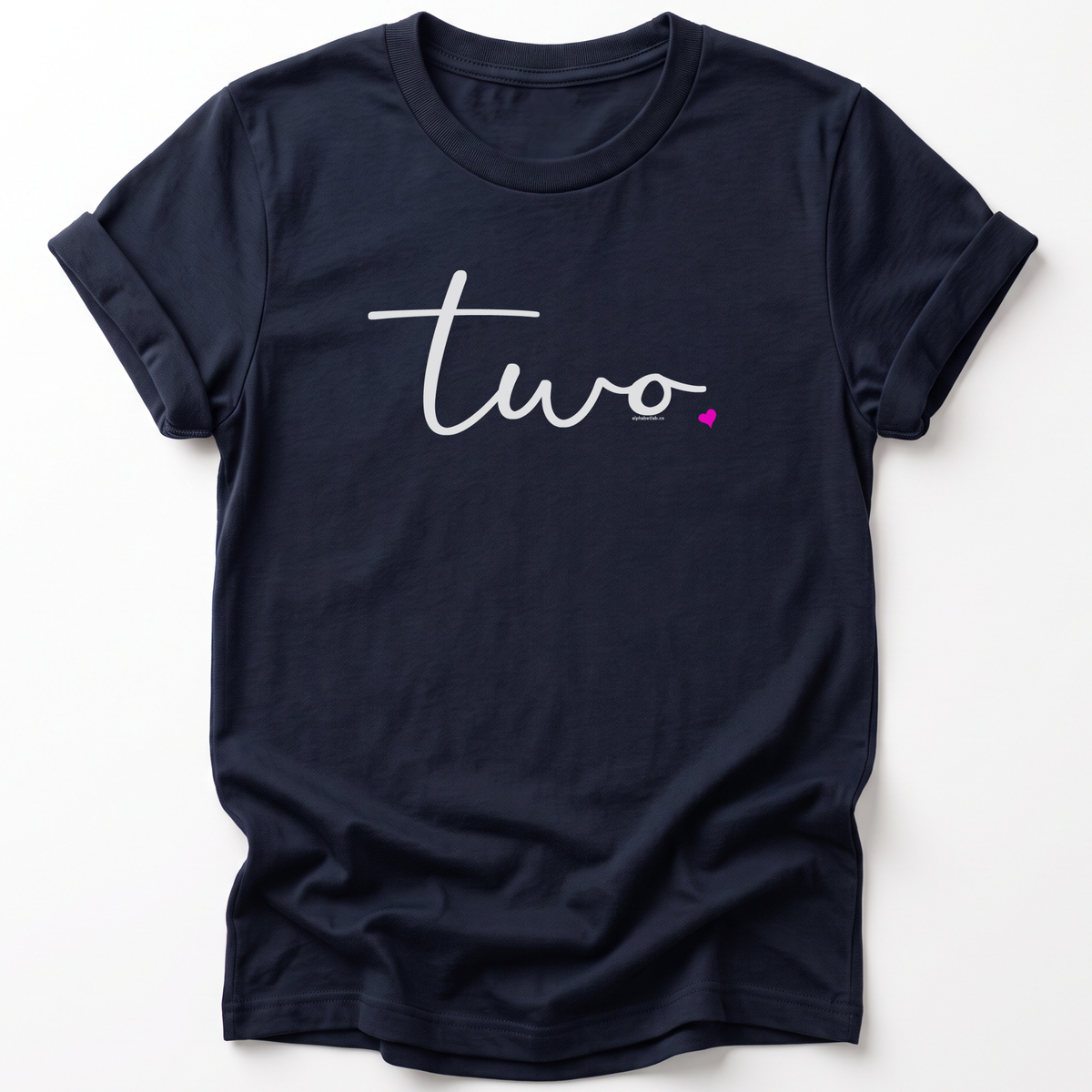 Girls 2nd Birthday Shirt Two - Fine Script