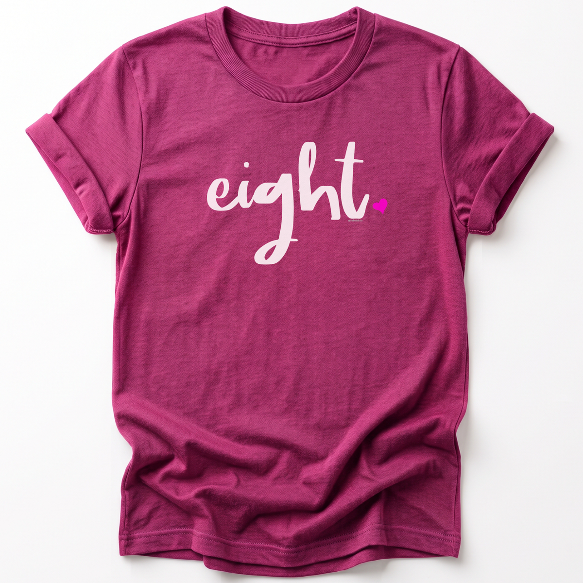 Girls 8th Birthday Shirt - Script