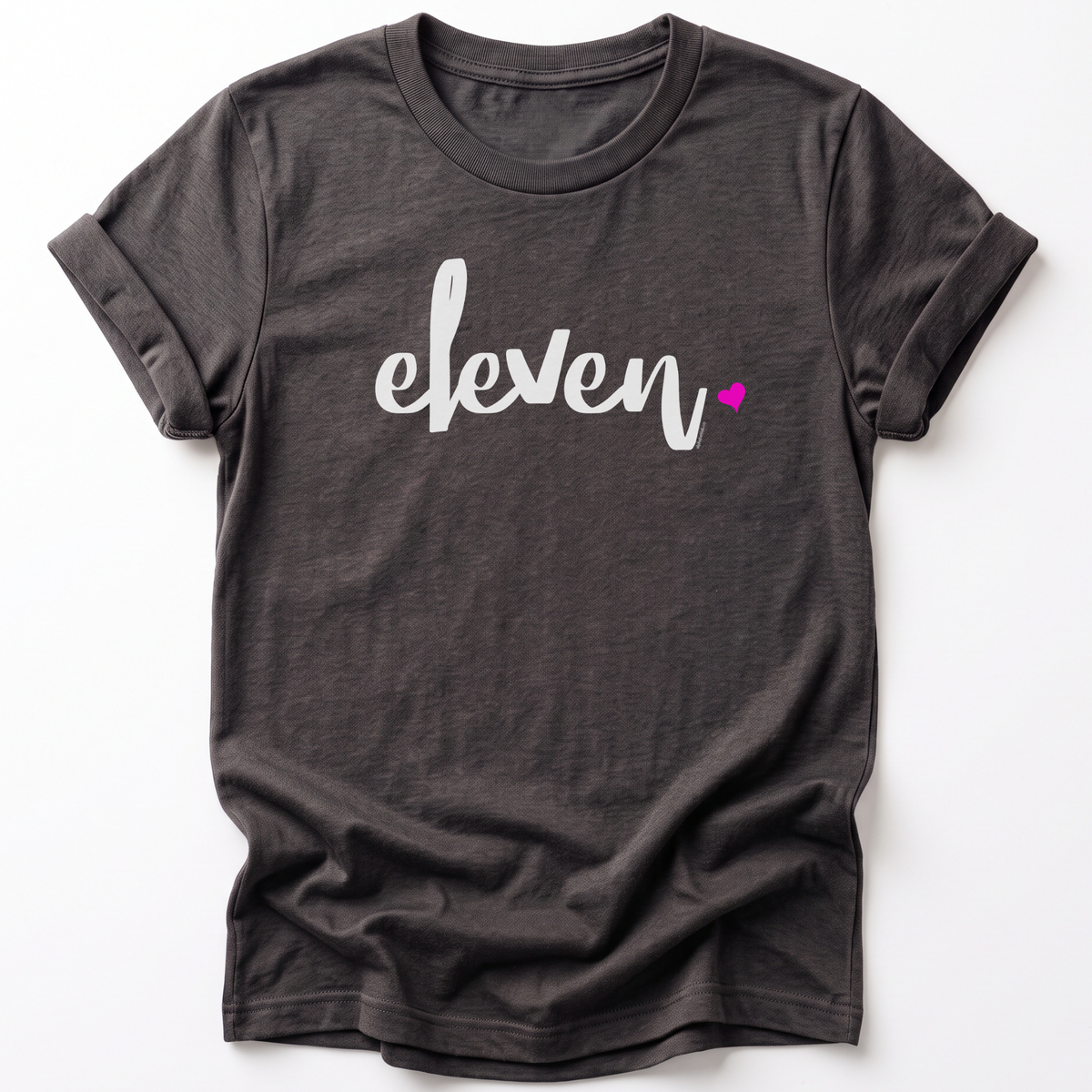 Girls 11th Birthday Shirt Eleven - Script