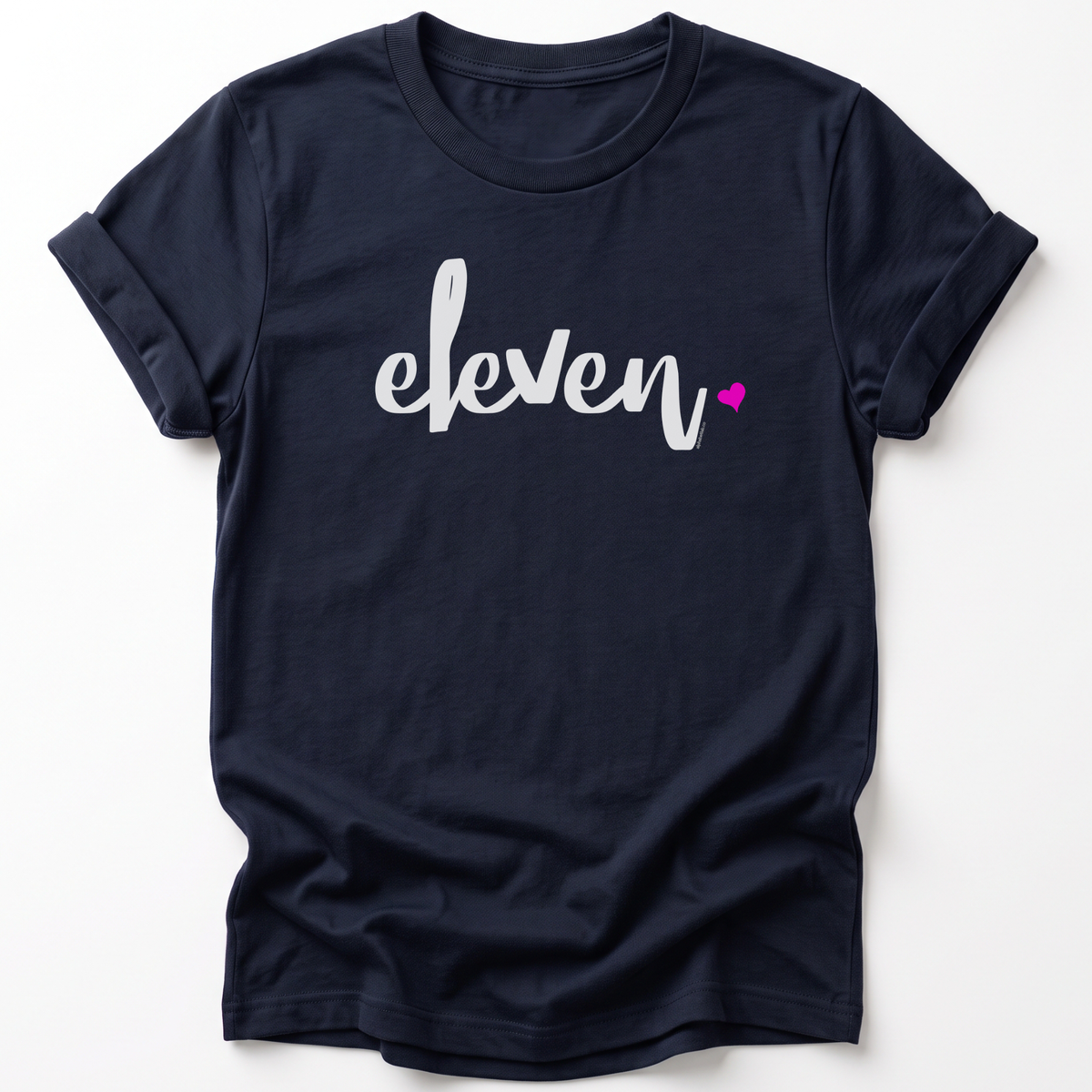 Girls 11th Birthday Shirt Eleven - Script