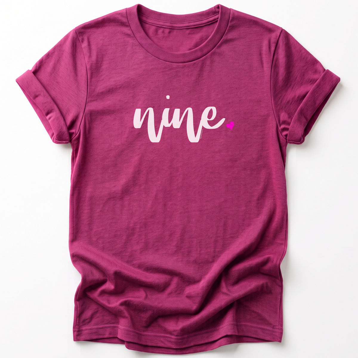Girls 9th Birthday Shirt - Script