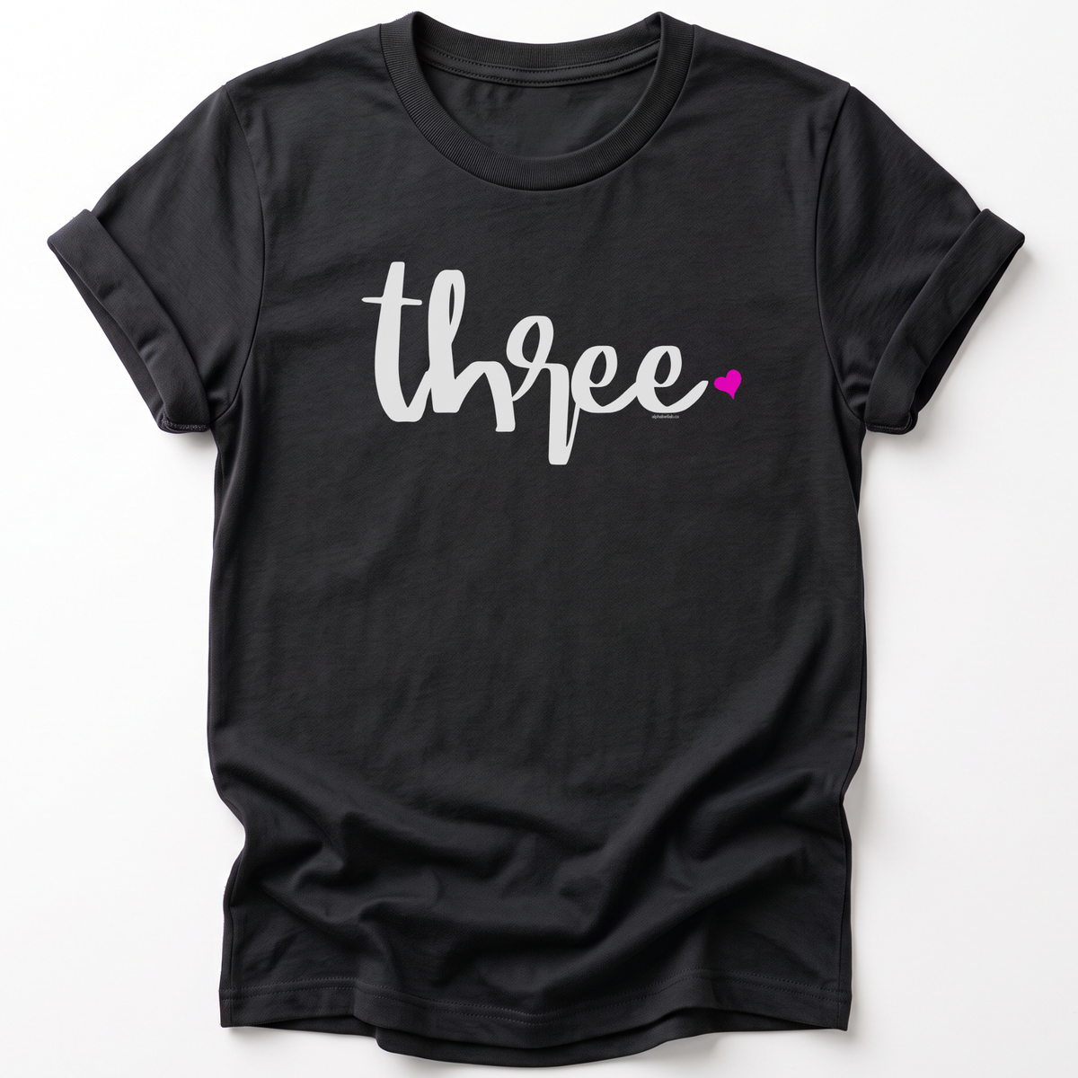 Girls 3rd Birthday Shirt Three - Script