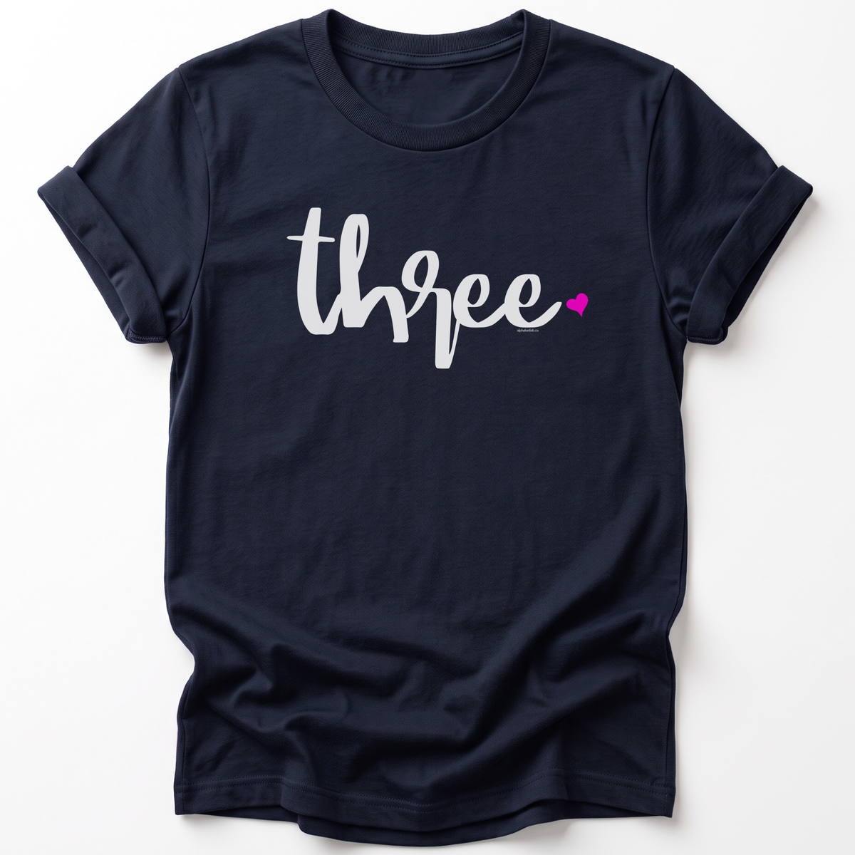 Girls 3rd Birthday Shirt Three - Script
