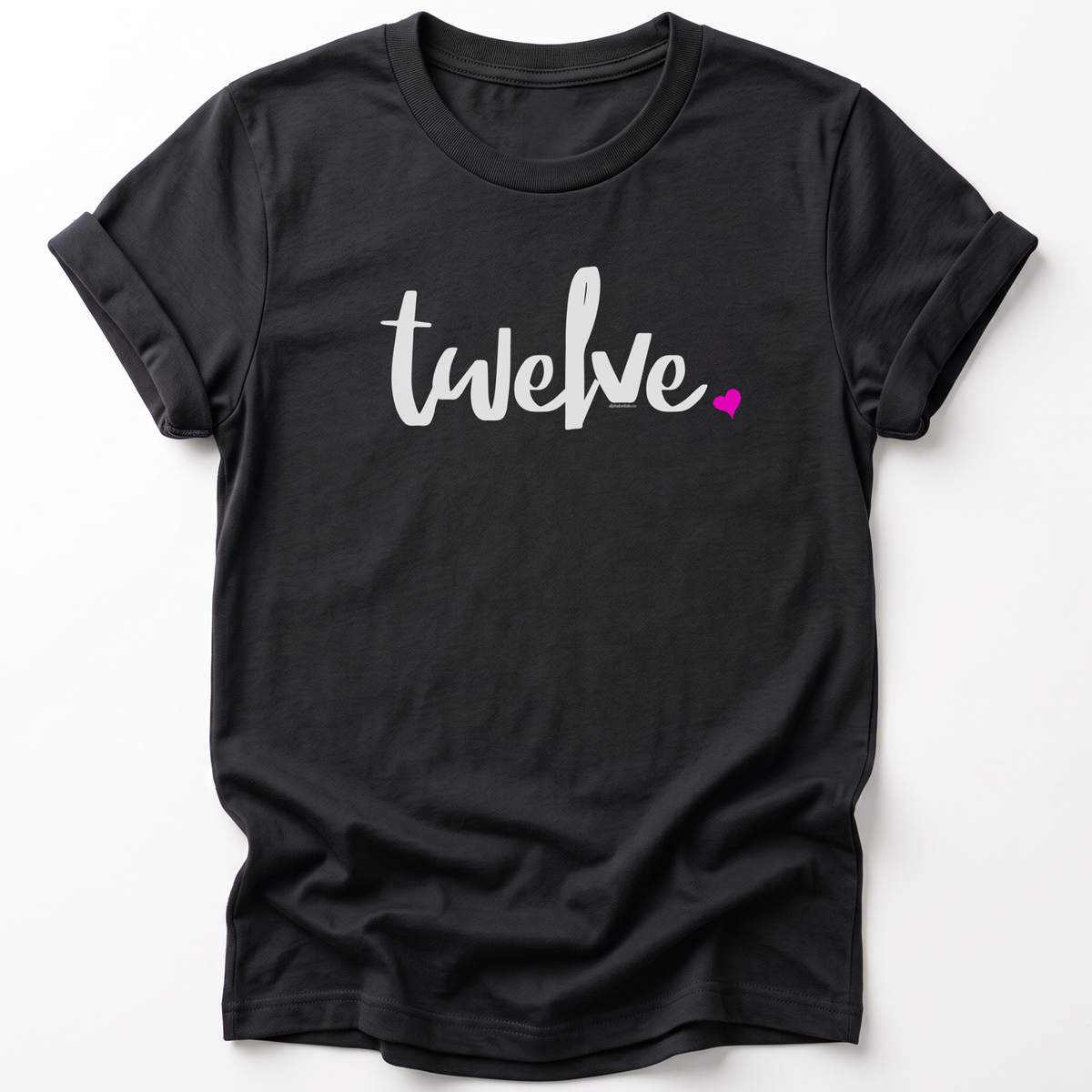 Girls 12th Birthday Shirt Twelve - Script