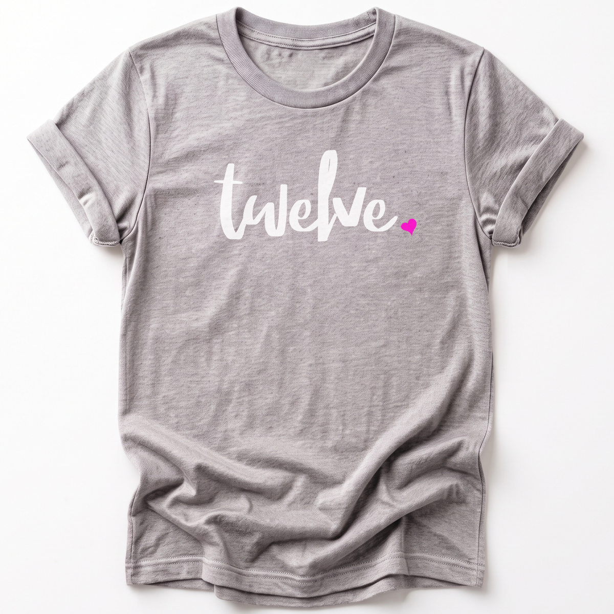 Girls 12th Birthday Shirt Twelve - Script