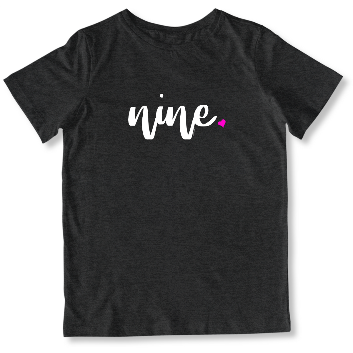 Girls 9th Birthday Shirt - Script