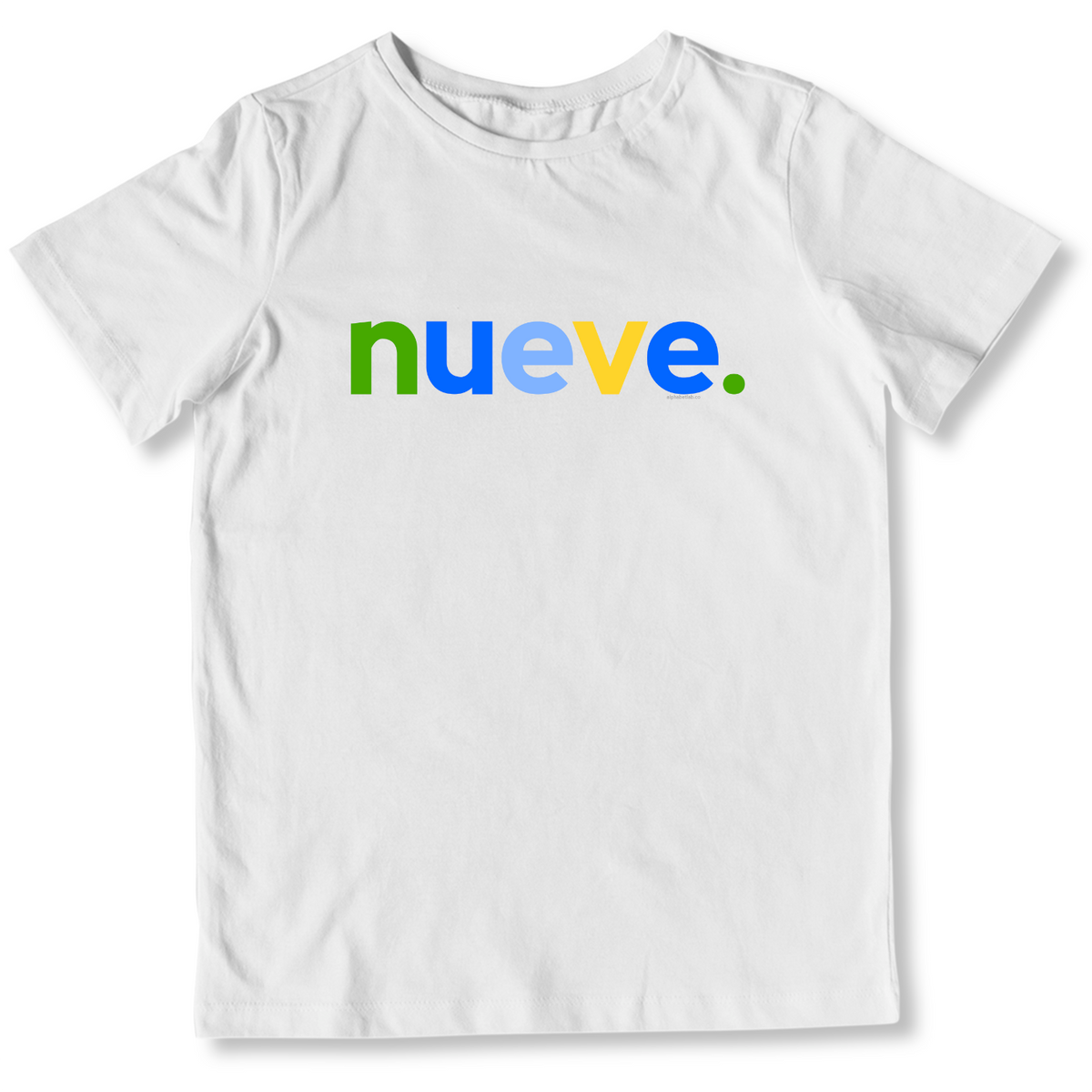 Boys 9th Birthday Shirt Nueve Spanish – Alternate