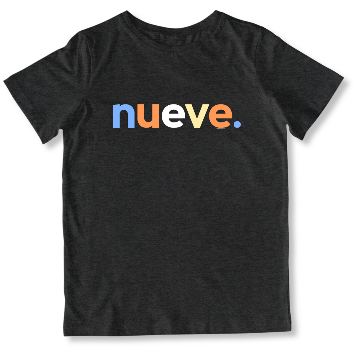 Girls 9th Birthday Shirt Nueve Spanish – Alternate