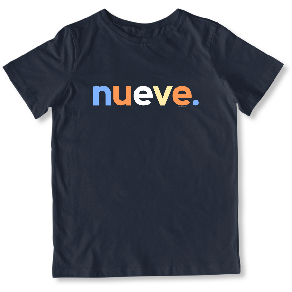 Girls 9th Birthday Shirt Nueve Spanish – Alternate