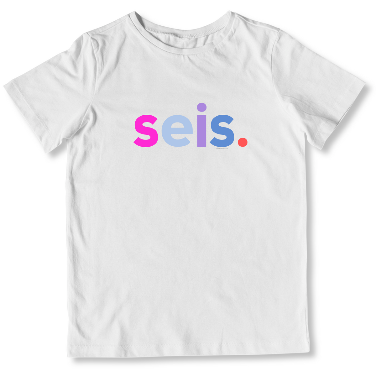 Girls 6th Birthday Shirt Seis Spanish – Alternate