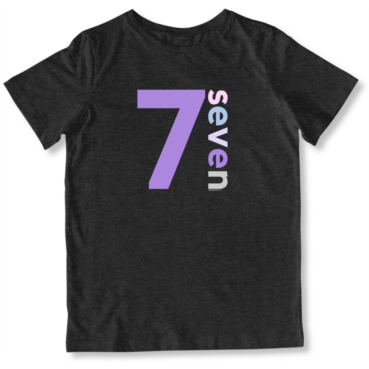 Girls 7th Birthday Shirt Seven - Number