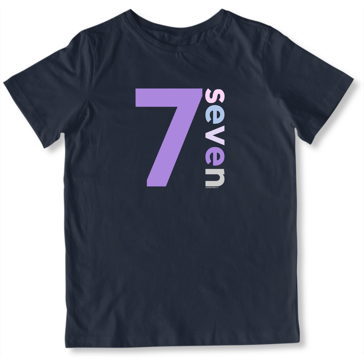Girls 7th Birthday Shirt Seven - Number