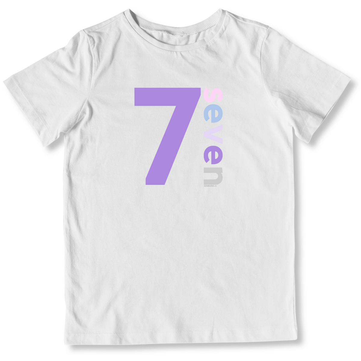 Girls 7th Birthday Shirt Seven - Number