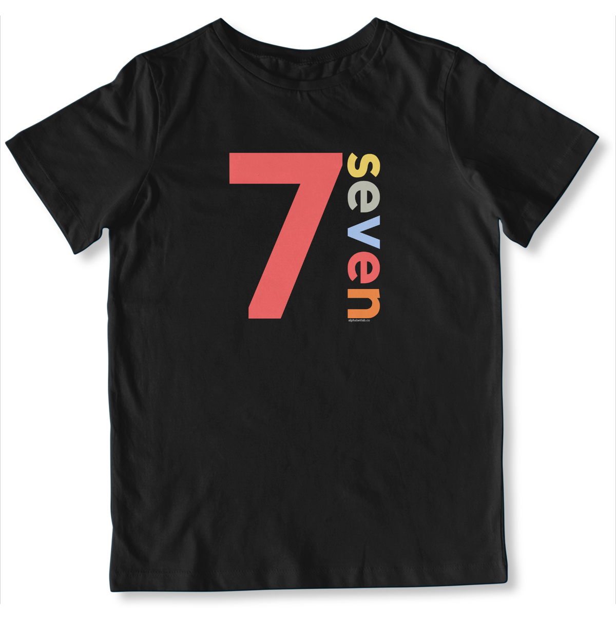 Boys 7th Birthday Shirt Seven - Number