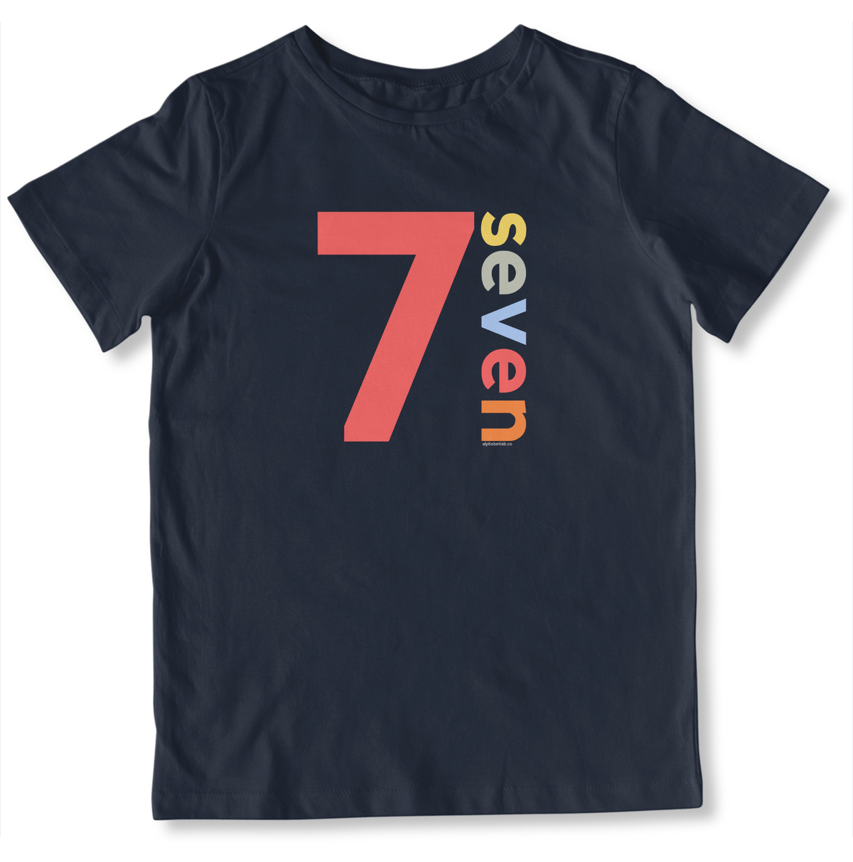 Boys 7th Birthday Shirt Seven - Number