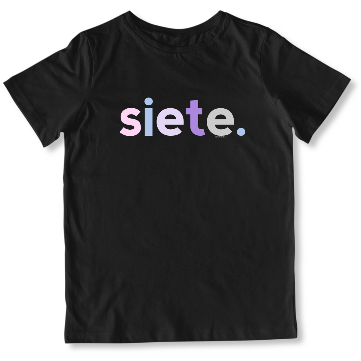 Girls 7th Birthday Shirt Siete Spanish – Original