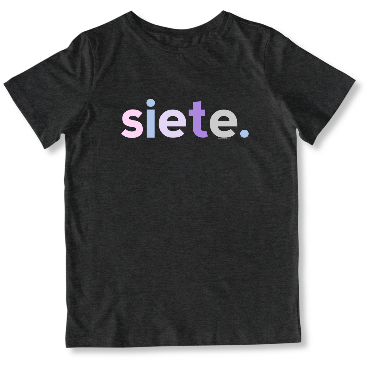 Girls 7th Birthday Shirt Siete Spanish – Original