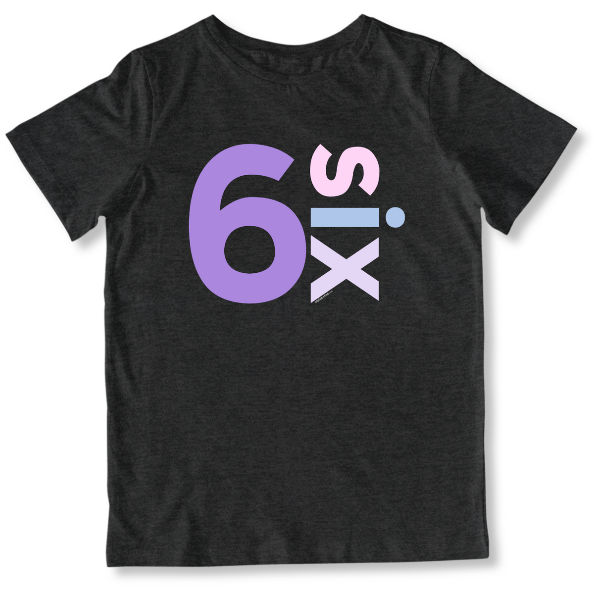 Girls 6th Birthday Shirt Six - Number