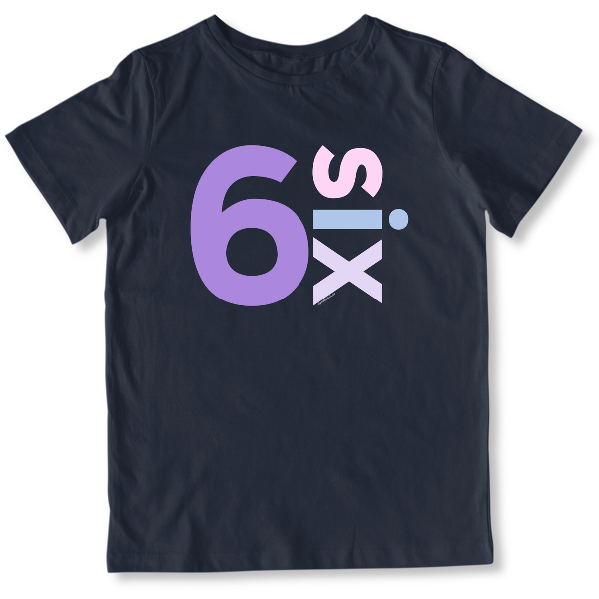 Girls 6th Birthday Shirt Six - Number