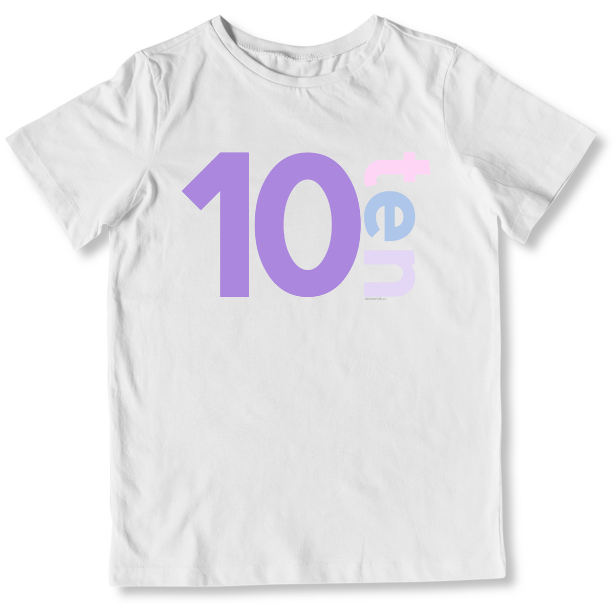 Girls 10th Birthday Shirt Ten - Number